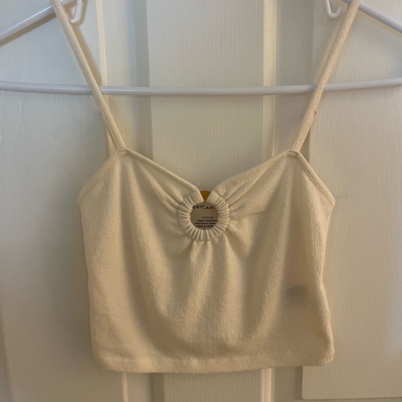 Brandy Ruched Floral Tee + AE Keyhole Crop Top Bundle –XS/S Y2K Cottage Core - Picture 6 of 9